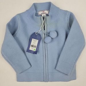 NWT Boutique CPC Childrens Wear Girls Pippa Pom Pom Sweater Size 2T Blue